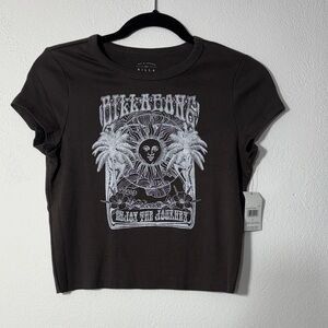 Billabong   Dark Gray Graphic Tee Girls size L/G